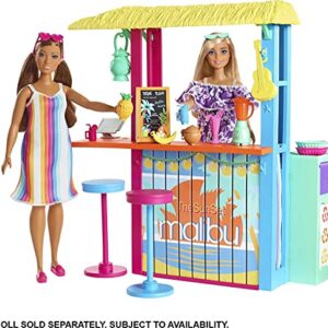 Barbie Loves The Ocean Beach Shack Playset with 18+ Accessories, Made from Recycled Plastics, Gift for 3 to 7 Year Olds