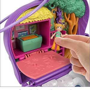 Polly Pocket Compact Playset, Elephant Adventure with 2 Micro Dolls & Accessories, Travel Toys with Surprise Reveals