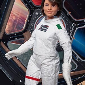 Barbie Signature Role Models ESA Astronaut Samantha Cristoforetti Doll (11.5-in Brunette) Wearing Realistic Spacesuit, Gift for 6 Year Olds and Up