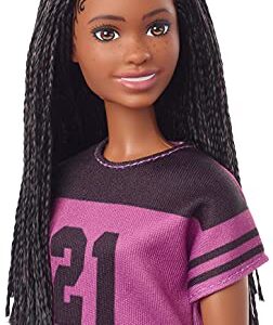 Barbie: Big City, Big Dreams Barbie “Brooklyn” Roberts Doll (11.5-in, Brunette with Braids) & Music Studio Playset with Keyboard & Accessories, Gift for 3 to 7 Year Olds