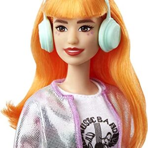 Barbie Career of The Year Music Producer Doll (12-in), Colorful Orange Hair, Trendy Tee, Jacket & Jeans Plus Sound Mixing Board, Computer & Headphone Accessories, Great Toy Gift