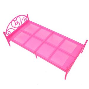 Fockety Safe Interesting Delicate Mini Dollhouse Bed, Dolls House Bed, Bedroom Furniture for Children Great Gift Girls Kids