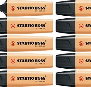 Highlighter - STABILO BOSS Original Pastel - Pack of 10 - Pale Orange