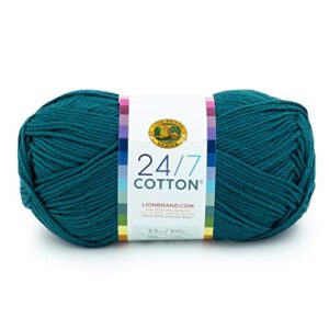 lion brand yarn (1 skein) 24/7 cotton® yarn, dragonfly