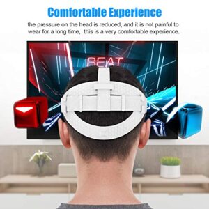 AMVR Head Strap Attachment for Oculus Quest 2, Soft TPU Elite Strap Back Pad VR Accessories Compatible with Meta Quest 2, Reduce Head Pressure to Enhance Comfort and Game Experience（Gray, No Strap）