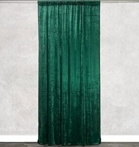 your chair covers - velvet 10 ft x 60 inch drape with 4 inch pocket - emerald green