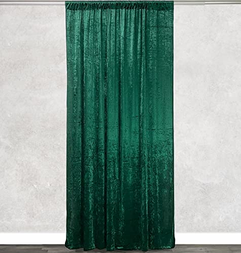 Your Chair Covers - Velvet 10 ft x 60 Inch Drape with 4 Inch Pocket - Emerald Green