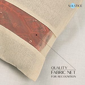 SOLSTICE Reusable Cotton Saree Covers (Set of 24) of 16 x 14 (inches) for Clothes Storage bag, Travelling, Wardrobe Organizer with Mesh/Window. (24)