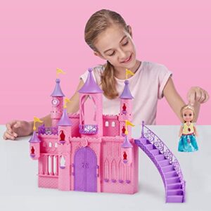 Sparkle Girlz Mini Fantasy Castle with 4.5" Cupcake Doll by ZURU, for Girls 3 Years Old and Up
