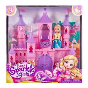 sparkle girlz mini fantasy castle with 4.5" cupcake doll by zuru, for girls 3 years old and up