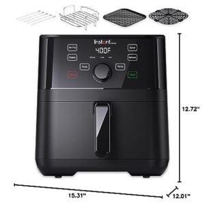 Instant 5.7-QT Air Fryer Oven with Accessories, From the Makers of Instant Pot, Customizable Smart Cooking Programs, Digital Touchscreen, Dishwasher-Safe Basket, App with over 100 Recipes