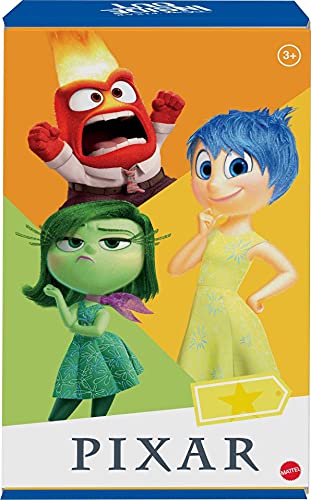 Mattel Disney and Pixar Inside Out Anger & Joy Action Figures, Posable Character in Signature Look, Collectible Toy Set