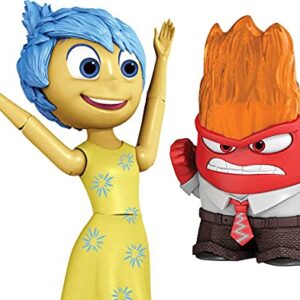 Mattel Disney and Pixar Inside Out Anger & Joy Action Figures, Posable Character in Signature Look, Collectible Toy Set