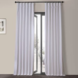 hpd half price drapes vintage cotton velvet curtains for living room 50 x 84 (1 panel), vcch-vet20802-84, powder white