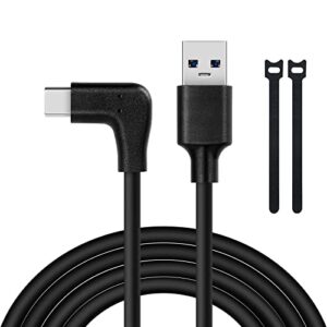 deegotech link cable 10ft compatible with oculus quest 2/quest pro/pico 4 accessories and steam vr, usb 3.0 to usb c cable 3a fast charge & high speed data cable for vr headset and gaming pc, black