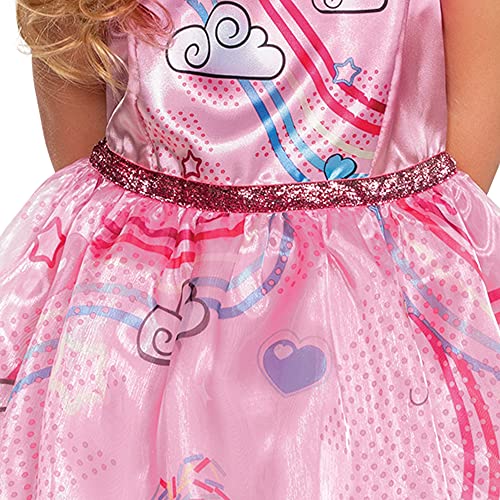 Pinkie Pie Costume for Girls, Official My Little Pony Tutu Dress, Chibi Style Character Outfit, Kids Size Extra Small (3T-4T) Multicolored