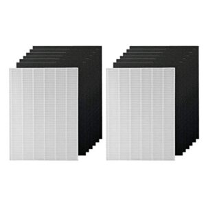 pureburg replacement true hepa filter set compatible with winix 115115, filter a,9800 5300 6300 5300-2 6300-2 p300 c535 5000b 5000 5500 plasma wave wac5300 wac5500 wac6300,h13 activated carbon,2-pack