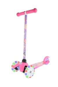 my little pony self balancing kick scooter with light up wheels, extra wide deck, 3 wheel platform, foot activated brake, 75 lbs limit, kids & toddlers girls or boys, for ages 3 and up