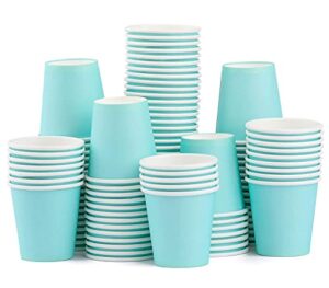 100 pack 3oz small snack paper cups for juice,candy, disposable moushwash cups for water, ideal for party bathroom and office