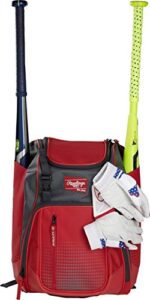 rawlings franchise player's baseball backpack, scarlet red
