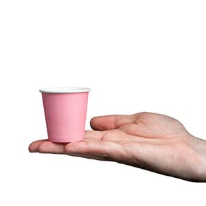 Comfy Package 3 oz. Small Paper Cups, Disposable Mini Bathroom Mouthwash Cups (Pink - 300)