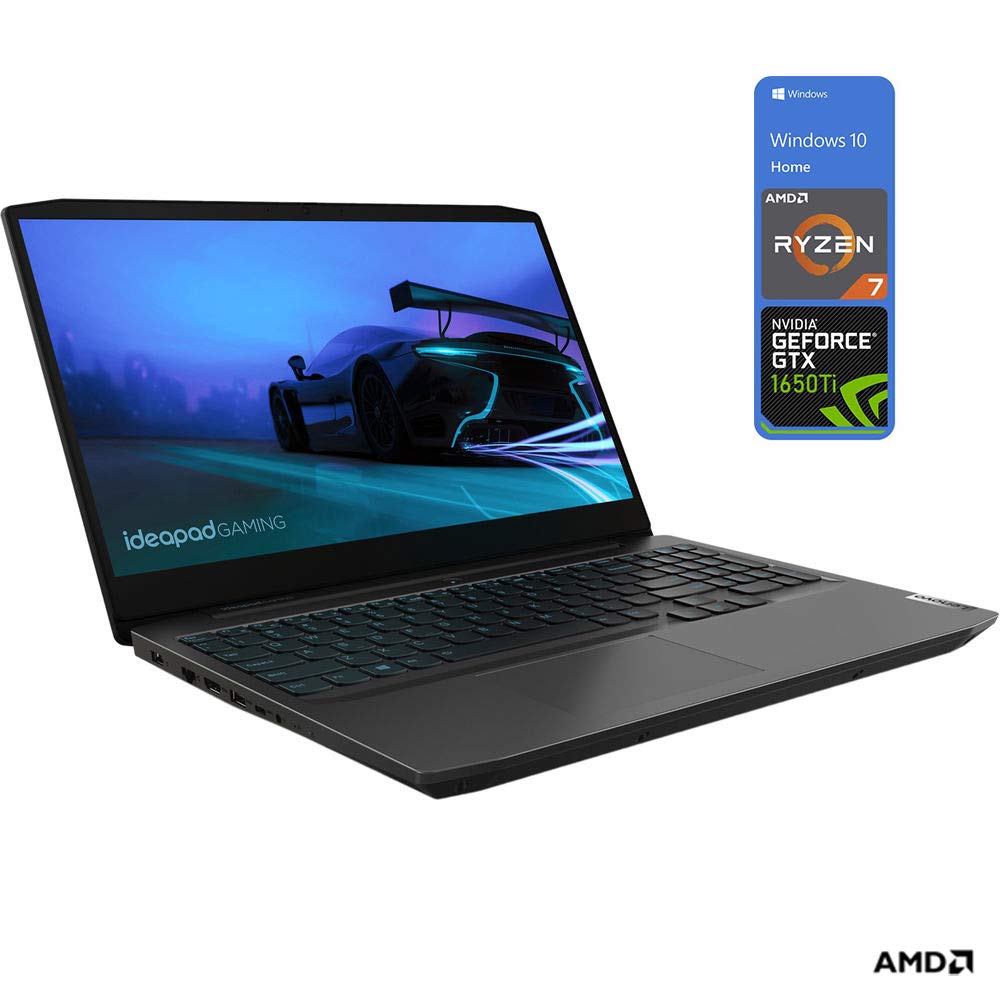 Lenovo IdeaPad Gaming 3 15.6" FHD IPS 120Hz Gaming Laptop, Ryzen Core 7-4800H, Webcam, Backlit Keyboard, USB-C, HDMI, NVIDIA GeForce GTX 1650 Ti 4GB GDDR6, 32GB RAM, 512GB PCIe SSD, Windows 10 Home