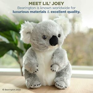 Bearington Lil’ Joey Koala Bear: Stuffed Plush Koala, Ultra-Soft 10.5” Plush Toy, Made with Premium Fill, Expressive Face and a Velour Belly; Machine Washable, Great Gift for Animal Lovers