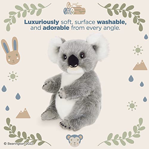 Bearington Lil’ Joey Koala Bear: Stuffed Plush Koala, Ultra-Soft 10.5” Plush Toy, Made with Premium Fill, Expressive Face and a Velour Belly; Machine Washable, Great Gift for Animal Lovers