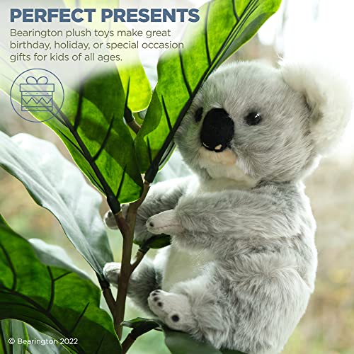 Bearington Lil’ Joey Koala Bear: Stuffed Plush Koala, Ultra-Soft 10.5” Plush Toy, Made with Premium Fill, Expressive Face and a Velour Belly; Machine Washable, Great Gift for Animal Lovers