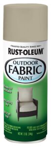 rust-oleum 358839 outdoor fabric spray paint, 12 oz, medium gray