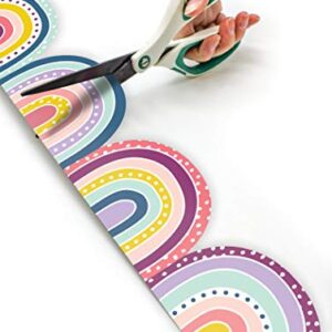 Teacher Created Resources Oh Happy Day Rainbows Die-Cut Rolled Border Trim - 50ft - Decorate Bulletin Boards, Walls, Desks, Windows, Doors, Lockers, Schools, Classrooms, Homeschool & Offices