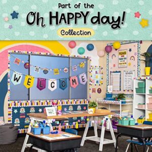 Teacher Created Resources Oh Happy Day Rainbows Die-Cut Rolled Border Trim - 50ft - Decorate Bulletin Boards, Walls, Desks, Windows, Doors, Lockers, Schools, Classrooms, Homeschool & Offices