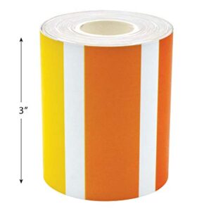 Teacher Created Resources Colorful Stripes Straight Rolled Border Trim, 50 Feet