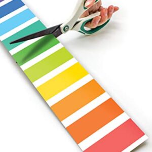 Teacher Created Resources Colorful Stripes Straight Rolled Border Trim, 50 Feet
