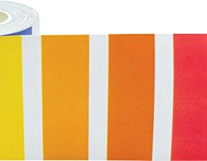 Teacher Created Resources Colorful Stripes Straight Rolled Border Trim, 50 Feet