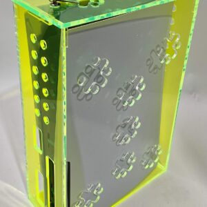 Acrylic Mega Store Playstation 5 Security/Protection Box - Fluorescent Green - Compatible with Playstation 5 Standard and Digital