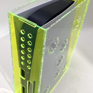 Acrylic Mega Store Playstation 5 Security/Protection Box - Fluorescent Green - Compatible with Playstation 5 Standard and Digital