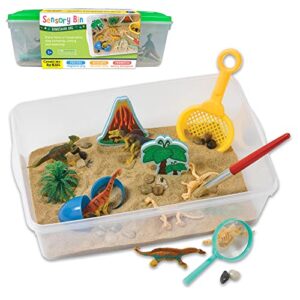 creativity for kids sensory bin: dinosaur dig - dinosaur toys for toddler boys and girls