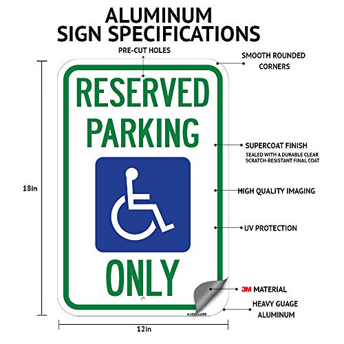 Park at Your Own Risk This Space is Provided for Your Convenience - The Company Assumes No Responsibility for Loss or Damage | 12" X 18" Heavy-Gauge Aluminum Rust Proof Parking Sign | Made in The USA