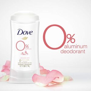 Dove Antiperspirant Deodorant Stick 48 Hour Protection And Soft And Comfortable Underarms Rose Petals Deodorant for Women oz 4 Count, 2.6 Ounce