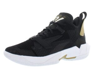 nike air jordan why not zero.4 gs basketball trainers cq9430 sneakers shoes (uk 4.5 us 5y eu 37.5, black white metallic gold 001)
