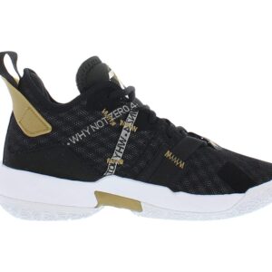 Nike Air Jordan Why Not Zero.4 GS Basketball Trainers CQ9430 Sneakers Shoes (UK 4.5 us 5Y EU 37.5, Black White Metallic Gold 001)