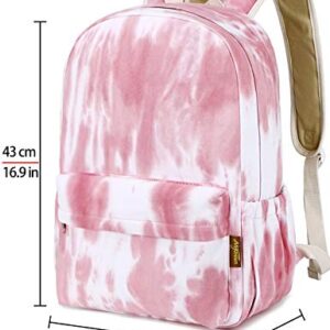 Canvas School Bag Backpack Girls or boy, Ranibow Style Unisex Fashionable Canvas Zip Backpack School College Laptop Bag for Teens Girls Students Casual Lightweight Travel Daypack Outdoor(Red)