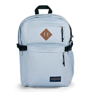 jansport main campus backpack - travel, or work bookbag w 15-inch laptop sleeve and dual water bottle pockets, blue dusk