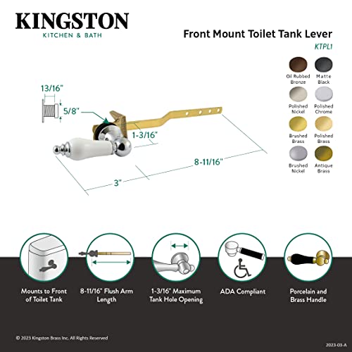 Kingston Brass KTPL3 Victorian Toilet Tank Lever, Antique Brass