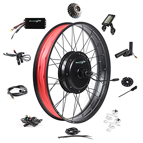 EBIKELING Waterproof Ebike Conversion Kit for Electric Bike 26" Fat Front or Rear Wheel Electric Bicycle Hub Motor Kit 1500W 1200W 750W 500W