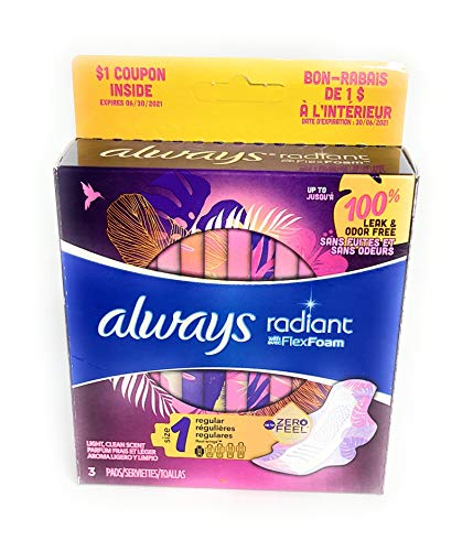 Always Radiant with FlexFoam Maxi Pads 3pk (1)