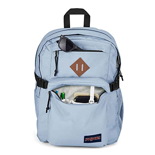 JanSport Main Campus Backpack - Travel, or Work Bookbag w 15-Inch Laptop Sleeve and Dual Water Bottle Pockets, Blue Dusk