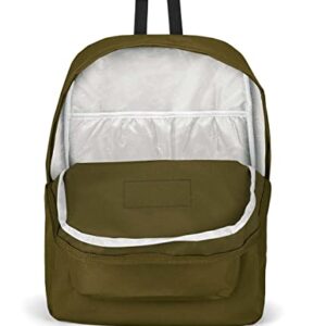 JanSport Superbreak Plus Backpack - Work, Travel, or Laptop Bookbag with Water Bottle Pocket, Army Green