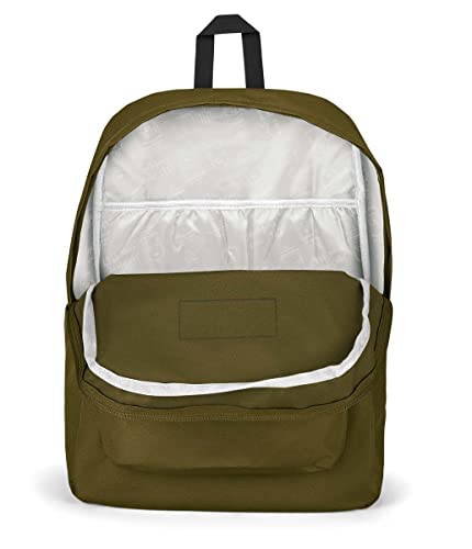 JanSport Superbreak Plus Backpack - Work, Travel, or Laptop Bookbag with Water Bottle Pocket, Army Green